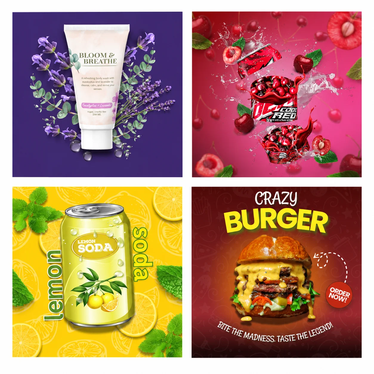 Product advertising photo manipulation set